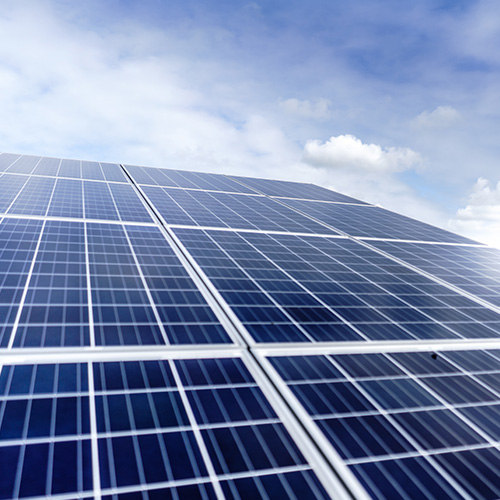 Subusters solar panel installation for solar power as backup power on industrial size.