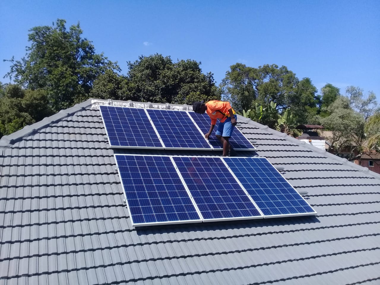 Subusters solar panel installation for solar power as backup power.