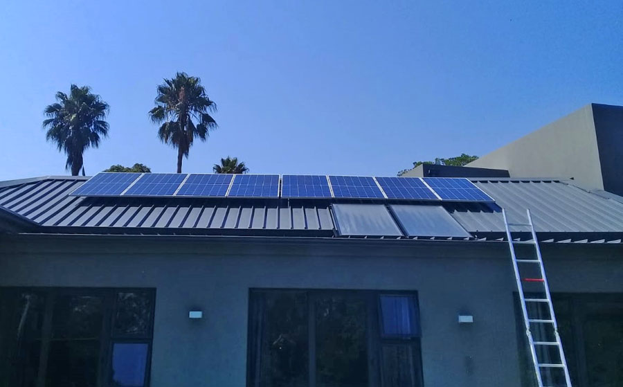 Subusters solar panel installation for solar power as backup power.